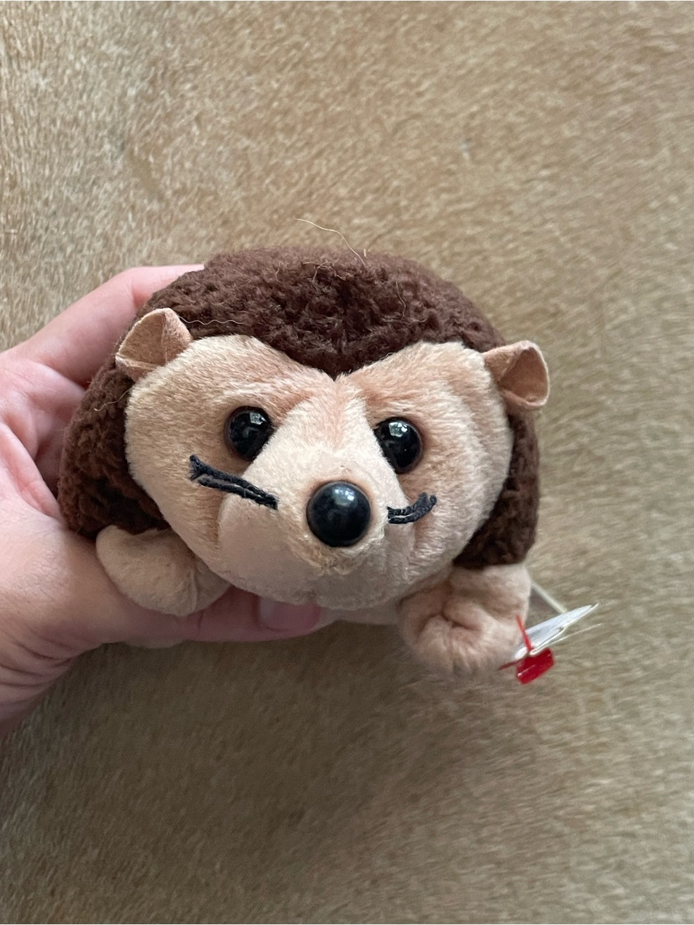 TY Beanie Baby Prickles The Hedgehog Plush